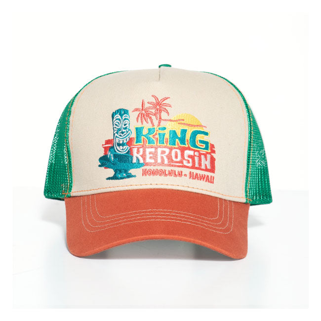 King Kerosin Tiki Surf Trucker Cap - FREE UK Shipping, FREE 365 Day Returns | Moto Central