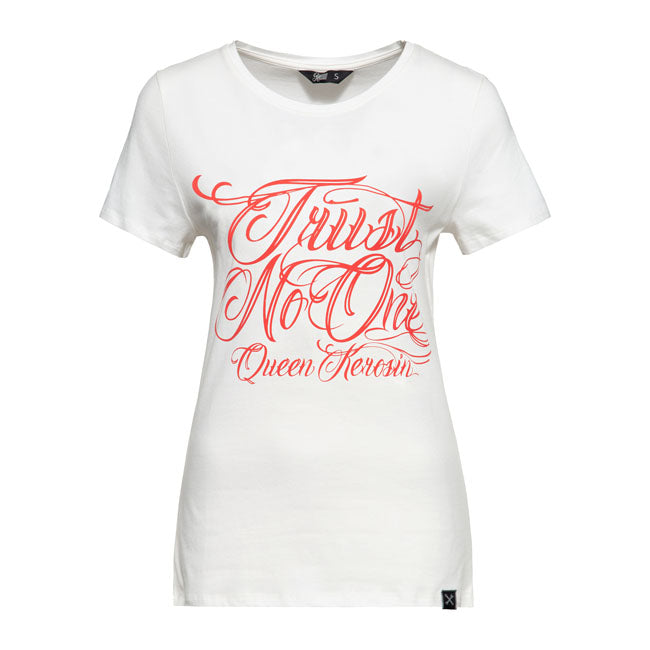 King Kerosin Queen Kerosin Trust No One Ladies T-Shirt Off-White