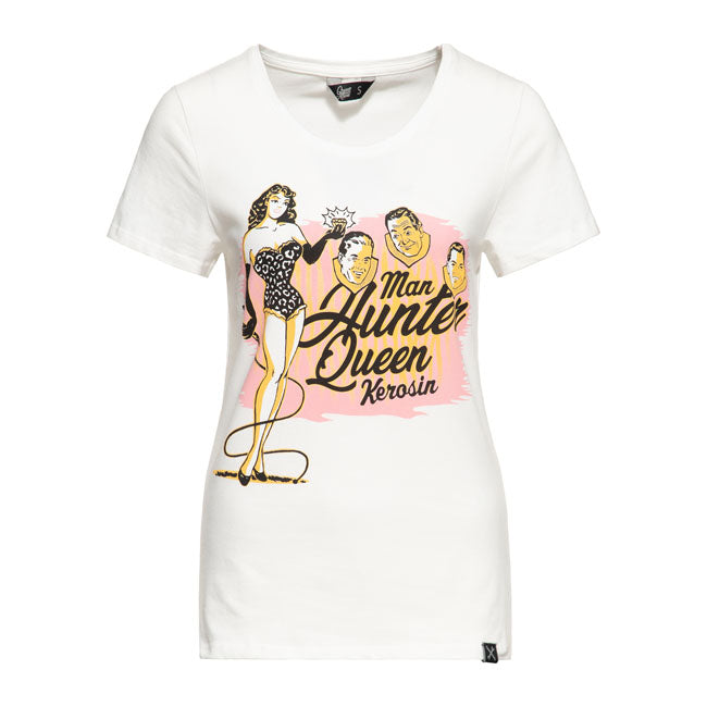 King Kerosin Queen Kerosin Man Hunter Ladies T-Shirt Off-White