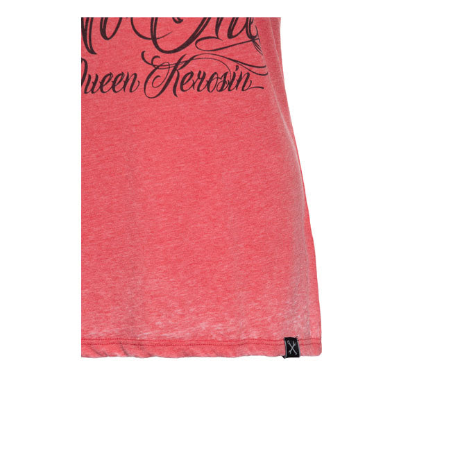 King Kerosin Queen Kerosin Trust No One Ladies T-Shirt Red - FREE UK Shipping, FREE 365 Day Returns | Moto Central