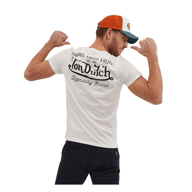 Von Dutch Eye T-Shirt White - FREE UK Shipping, FREE 365 Day Returns | Moto Central