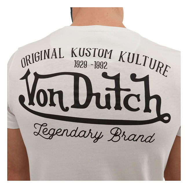 Von Dutch Eye T-Shirt White - FREE UK Shipping, FREE 365 Day Returns | Moto Central