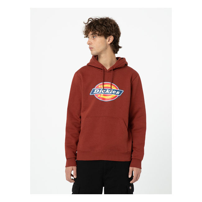 Dickies Icon Logo Hoodie Fired Brick - FREE UK Shipping, FREE 365 Day Returns | Moto Central