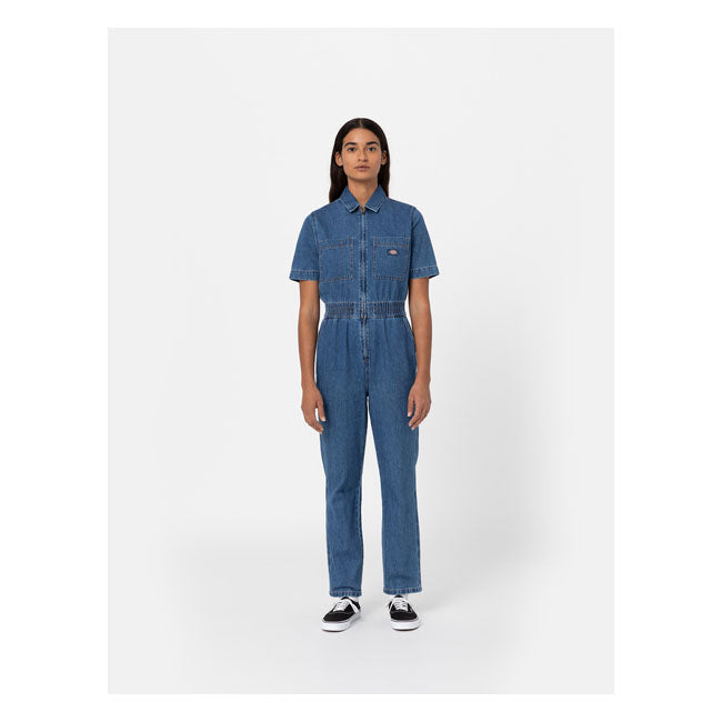 Dickies Houston Ladies Overall Classic Blue Ladies - FREE UK Shipping, FREE 365 Day Returns | Moto Central