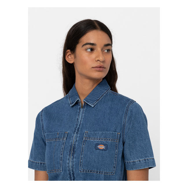 Dickies Houston Ladies Overall Classic Blue Ladies - FREE UK Shipping, FREE 365 Day Returns | Moto Central