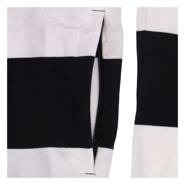 Roeg Shawn Stripe Sweatshirt Off-White / Black - FREE UK Shipping, FREE 365 Day Returns | Moto Central