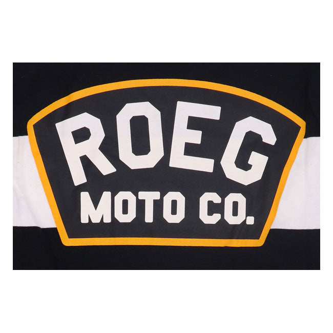 Roeg Shawn Stripe Sweatshirt Off-White / Black - FREE UK Shipping, FREE 365 Day Returns | Moto Central