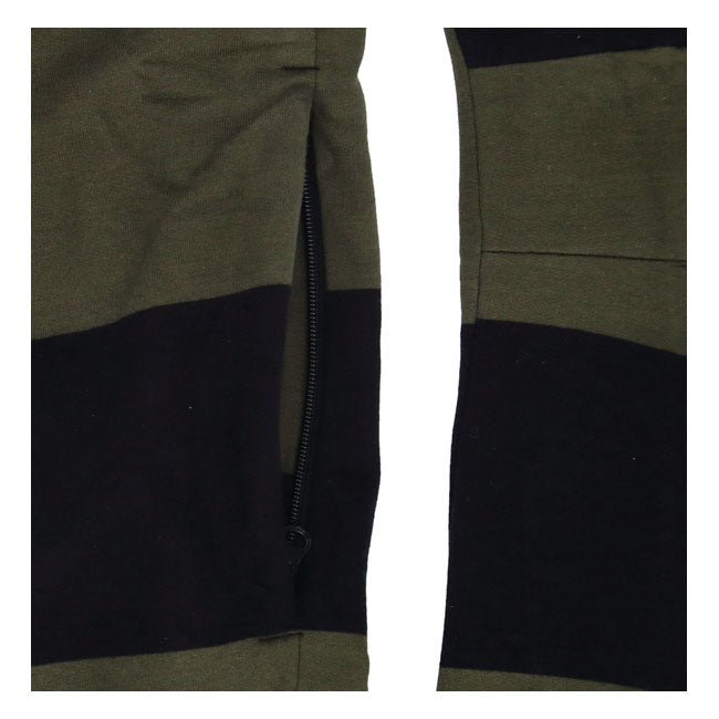 Roeg Shawn Stripe Sweatshirt Army / Black - FREE UK Shipping, FREE 365 Day Returns | Moto Central