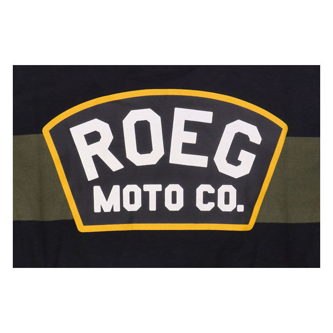 Roeg Shawn Stripe Sweatshirt Army / Black - FREE UK Shipping, FREE 365 Day Returns | Moto Central