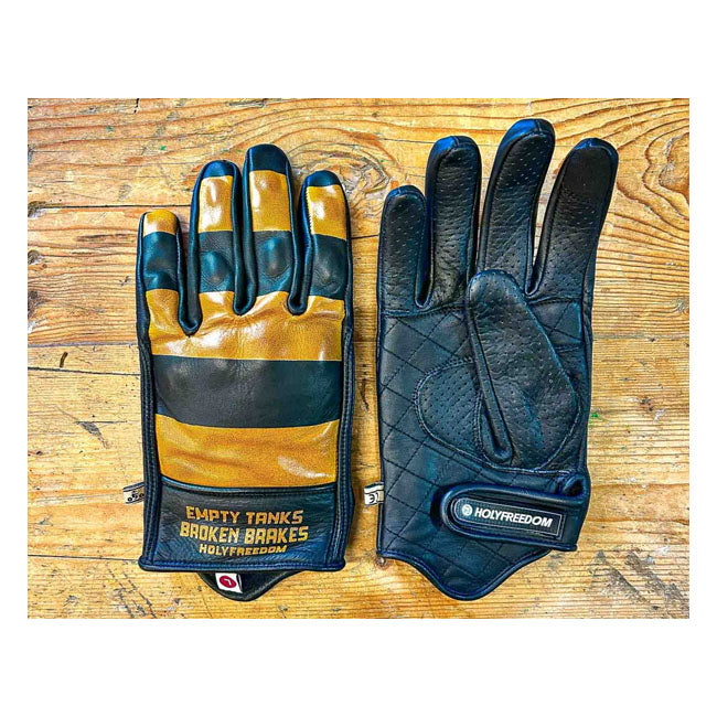 Holy Freedom Dalton Gloves Yellow - FREE UK Shipping, FREE 365 Day Returns | Moto Central