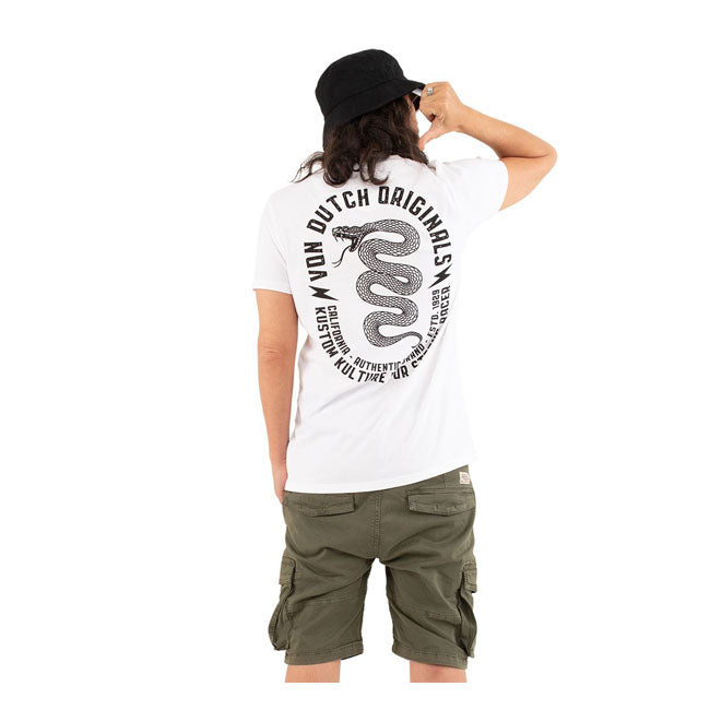 Von Dutch Snake T-Shirt - FREE UK Shipping, FREE 365 Day Returns | Moto Central