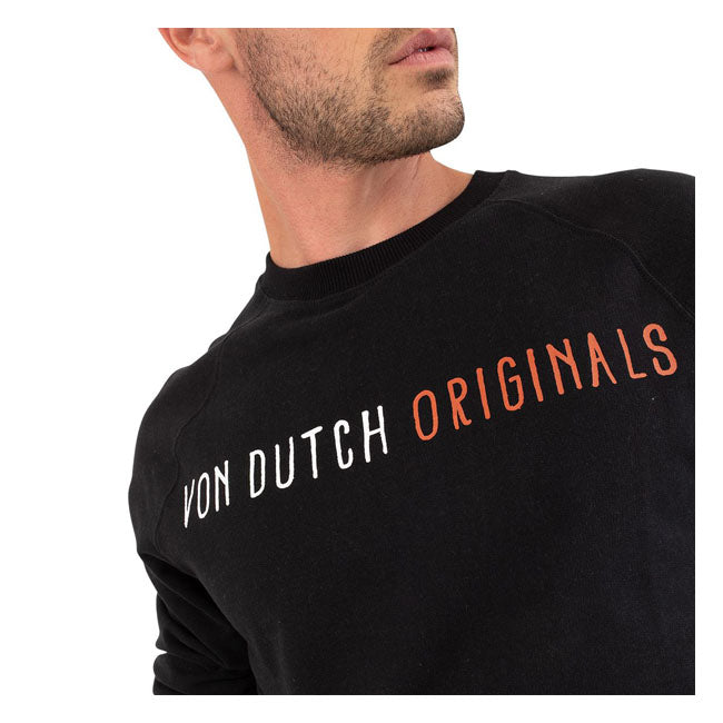 Von Dutch Skull Sweatshirt Black - FREE UK Shipping, FREE 365 Day Returns | Moto Central