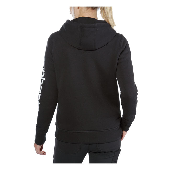 Carhartt Logo Sleeve Ladies Hoodie Black - FREE UK Shipping, FREE 365 Day Returns | Moto Central