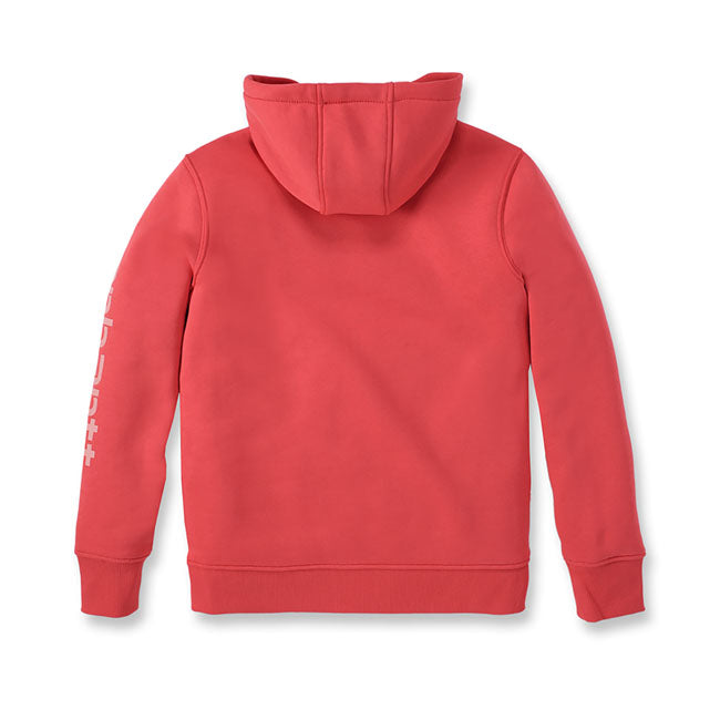 Carhartt Logo Sleeves Ladies Hoodie Bittersweet