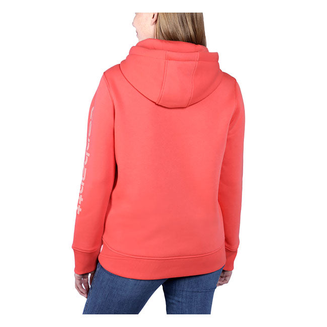 Carhartt Logo Sleeves Ladies Hoodie Bittersweet