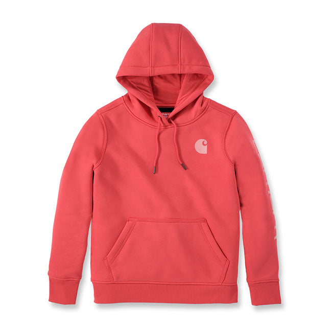 Carhartt Logo Sleeve Ladies Hoodie Bittersweet