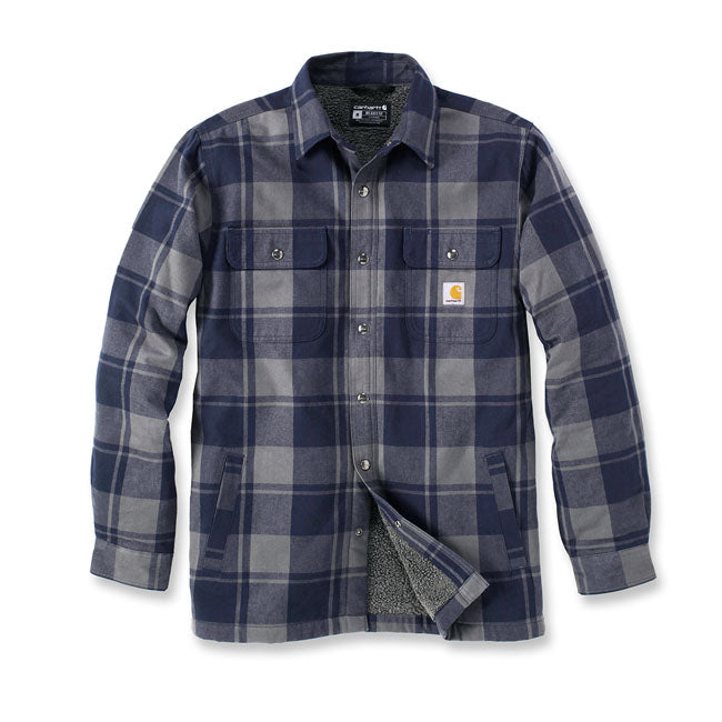 Carhartt Flannel Sherpa-Lined Shirt Navy