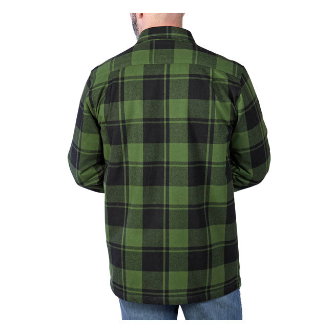 Carhartt Flannel Sherpa-Lined Shirt Chive - FREE UK Shipping, FREE 365 Day Returns | Moto Central