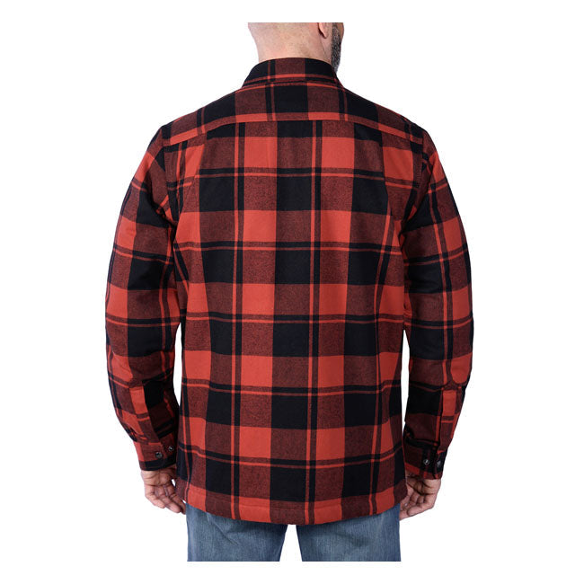 Carhartt Flannel Sherpa-Lined Shirt Red Ochre  - FREE UK Delivery - Moto Central