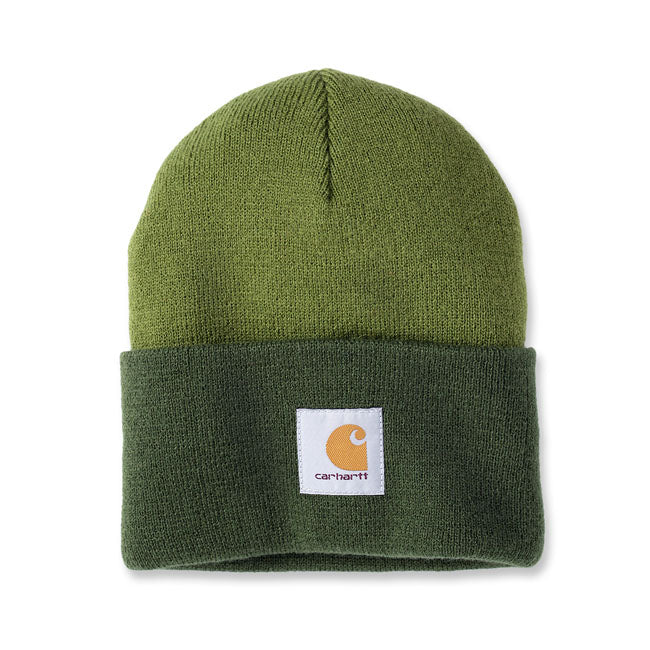 Carhartt Knit Cuffed Tow-Tone Beanie Light Moss  - FREE UK Delivery - Moto Central