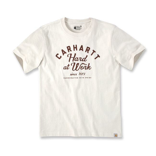 Carhartt Hard At Work T-Shirt Malt - FREE UK Shipping, FREE 365 Day Returns | Moto Central