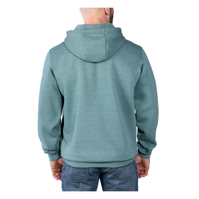 Carhartt Sleeve Logo Hoodie Sea Pine Heather - FREE UK Shipping, FREE 365 Day Returns | Moto Central