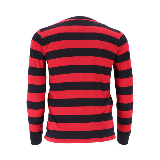 13 And A Half Magazine Behind Bars Long Sleeves T-Shirt Red / Black - FREE UK Shipping, FREE 365 Day Returns | Moto Central