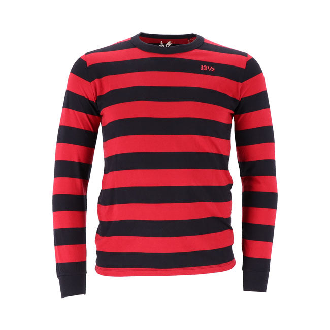 13 And A Half Magazine Behind Bars Long Sleeves T-Shirt Red / Black