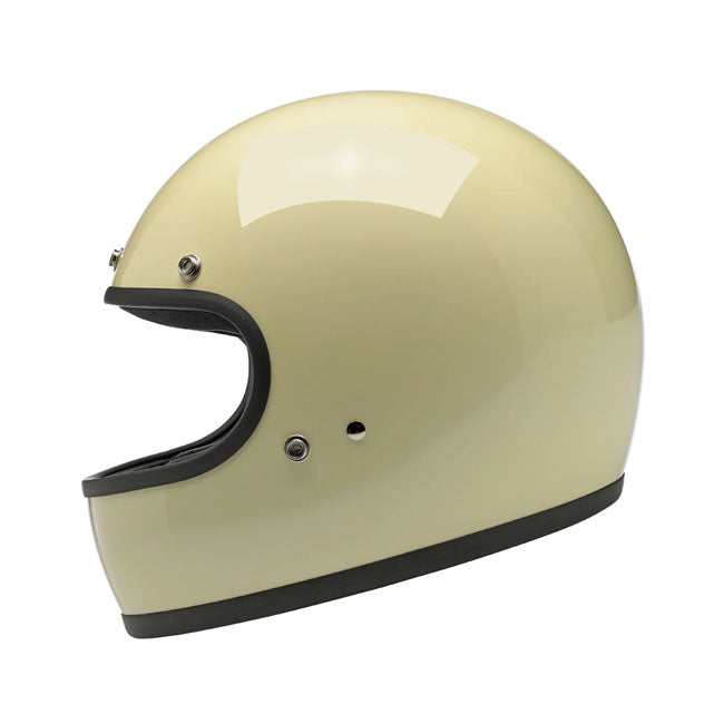 Biltwell Gringo Full Face Helmet Gloss Vintage White - FREE UK Shipping, FREE 365 Day Returns | Moto Central