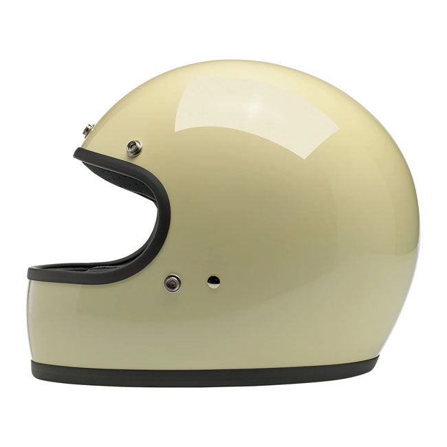 Biltwell Gringo Full Face Helmet Gloss Vintage White - FREE UK Shipping, FREE 365 Day Returns | Moto Central