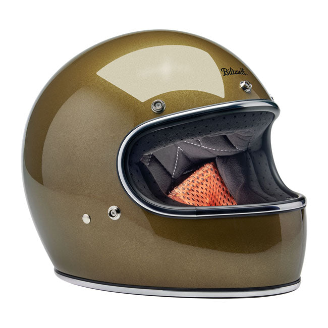 Biltwell Gringo Full Face Helmet Ugly Gold Metallic