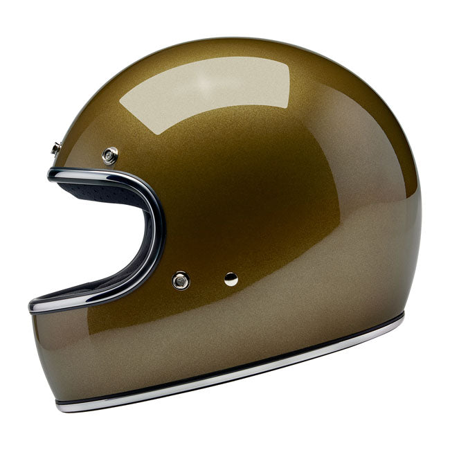 Biltwell Gringo Full Face Helmet Ugly Gold Metallic