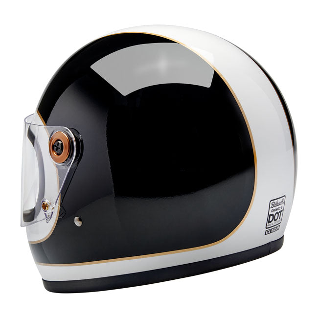 Biltwell Gringo S Full Face Helmet Gloss White / Black Tracker