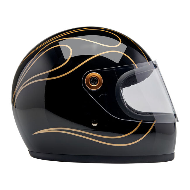 Biltwell Gringo S Full Face Helmet Gloss Black Flames