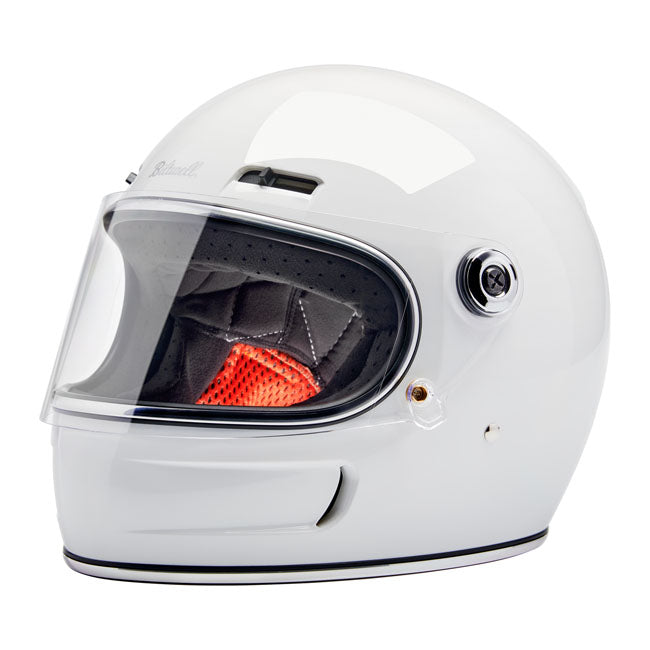 Biltwell Gringo SV Full Face Helmet Gloss White - FREE UK Shipping, FREE 365 Day Returns | Moto Central