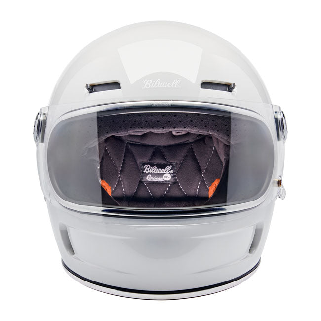 Biltwell Gringo SV Full Face Helmet Gloss White - FREE UK Shipping, FREE 365 Day Returns | Moto Central