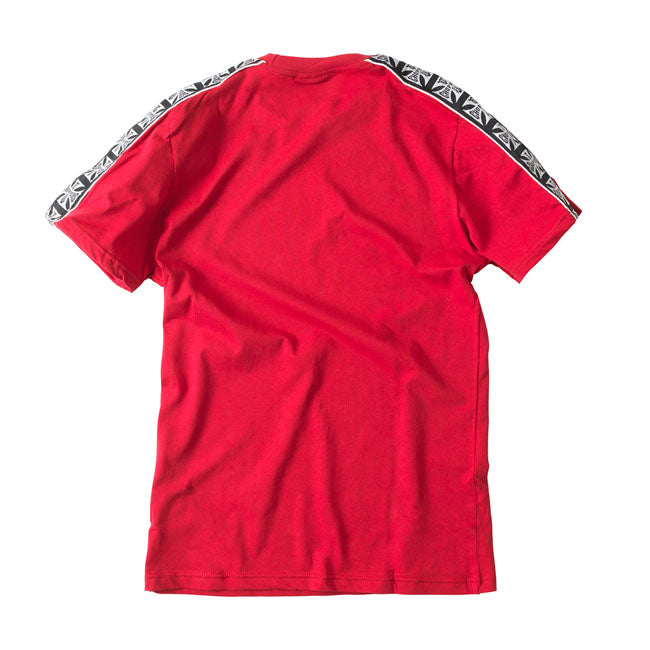 West Coast Choppers Taped T-Shirt Red - FREE UK Shipping, FREE 365 Day Returns | Moto Central