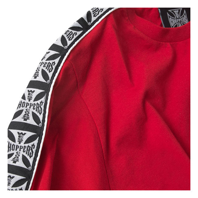 West Coast Choppers Taped T-Shirt Red - FREE UK Shipping, FREE 365 Day Returns | Moto Central