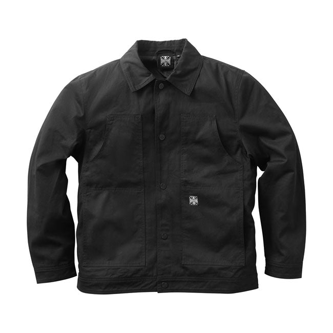 West Coast Choppers Lined Cargo Work Jacket Black  - FREE UK Shipping, FREE 365 Day Returns | Moto Central