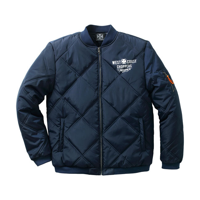 West Coast Choppers Rigid Jacket Navy  - FREE UK Shipping, FREE 365 Day Returns | Moto Central