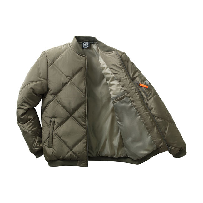 West Coast Choppers Rigid Jacket Olive - FREE UK Shipping, FREE 365 Day Returns | Moto Central