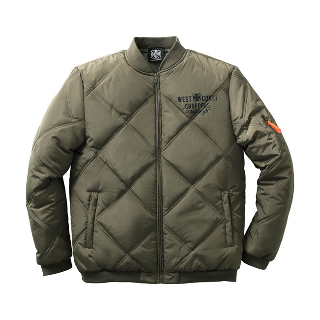 West Coast Choppers Rigid Jacket Olive  - FREE UK Shipping, FREE 365 Day Returns | Moto Central