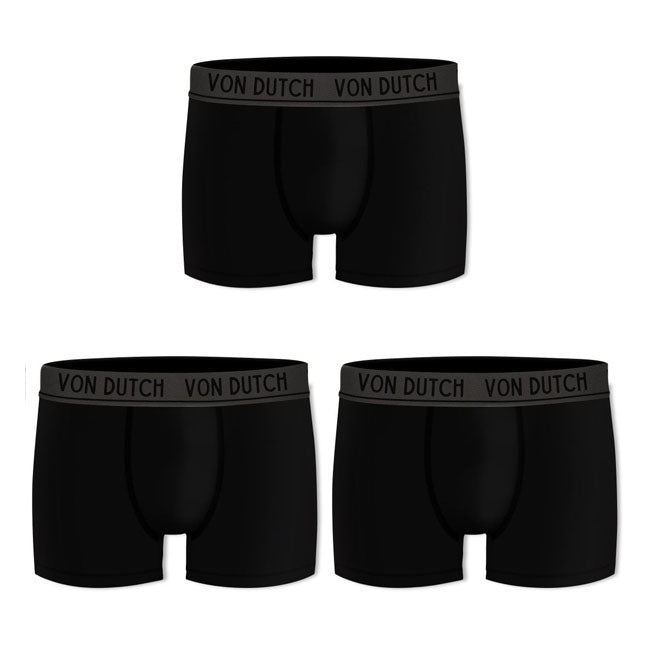 Von Dutch Logo Underwear Black - Pack Of 3 - FREE UK Shipping, FREE 365 Day Returns | Moto Central