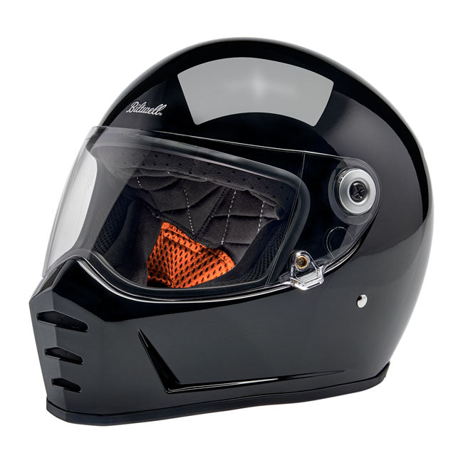 Biltwell Lane Splitter Full Face Helmet Gloss Black  - FREE UK Shipping, FREE 365 Day Returns | Moto Central