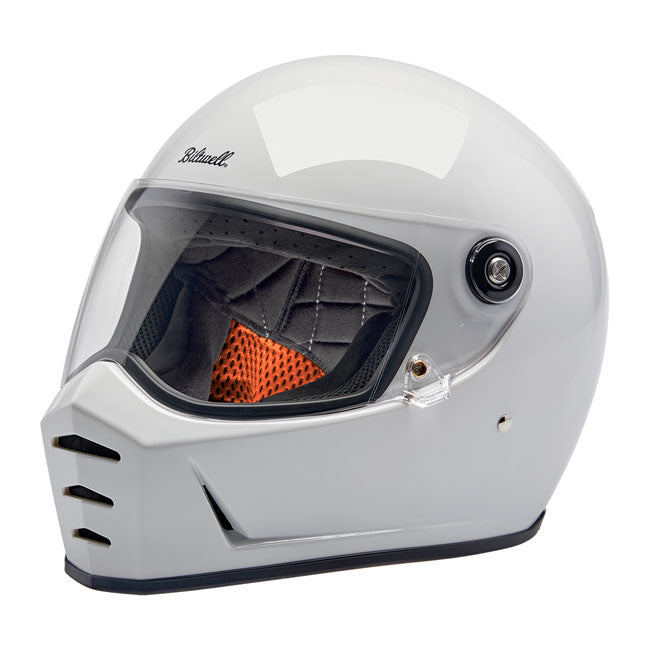 Biltwell Lane Splitter Full Face Helmet Gloss White  - FREE UK Shipping, FREE 365 Day Returns | Moto Central