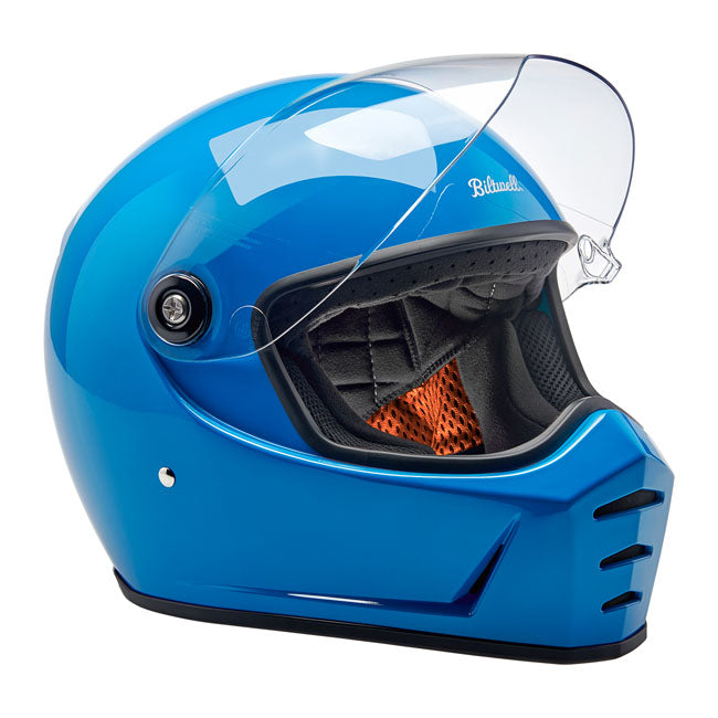 Biltwell Lane Splitter Full Face Helmet Tahoe Blue - FREE UK Shipping, FREE 365 Day Returns | Moto Central