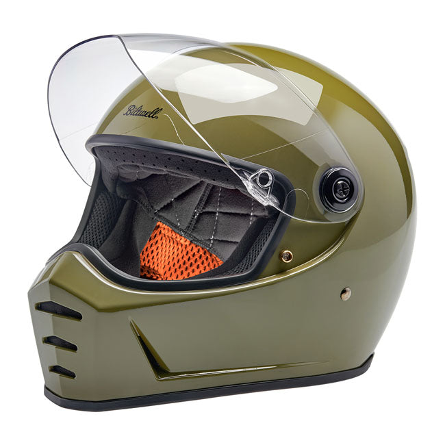 Biltwell Lane Splitter Full Face Helmet Olive Green - FREE UK Shipping, FREE 365 Day Returns | Moto Central