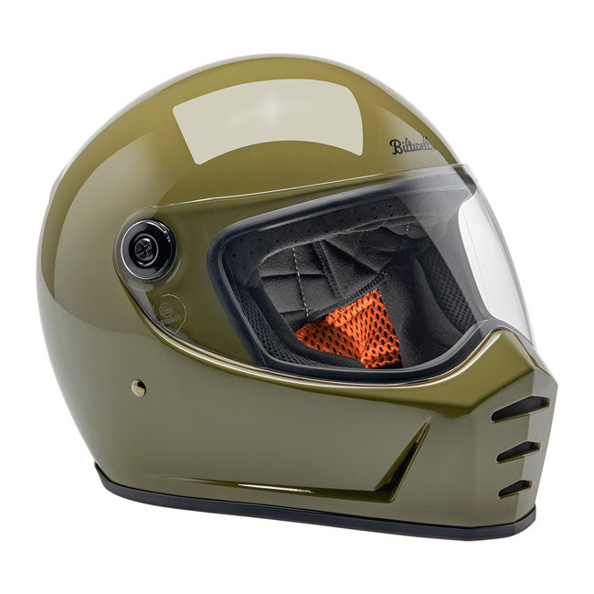 Biltwell Lane Splitter Full Face Helmet Olive Green - FREE UK Shipping, FREE 365 Day Returns | Moto Central