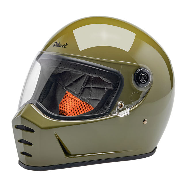 Biltwell Lane Splitter Full Face Helmet Olive Green  - FREE UK Shipping, FREE 365 Day Returns | Moto Central