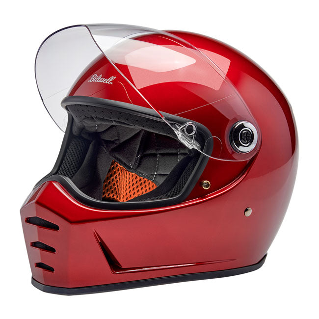 Biltwell Lane Splitter Full Face Helmet Cherry Red - FREE UK Shipping, FREE 365 Day Returns | Moto Central